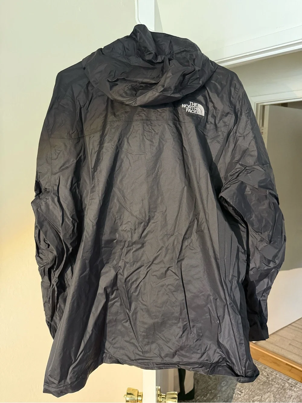 The North Face Black Hooded Rain Jacket for Men